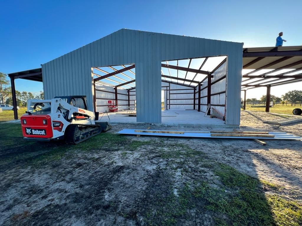 Metal Garage Concrete Slab and foundation 